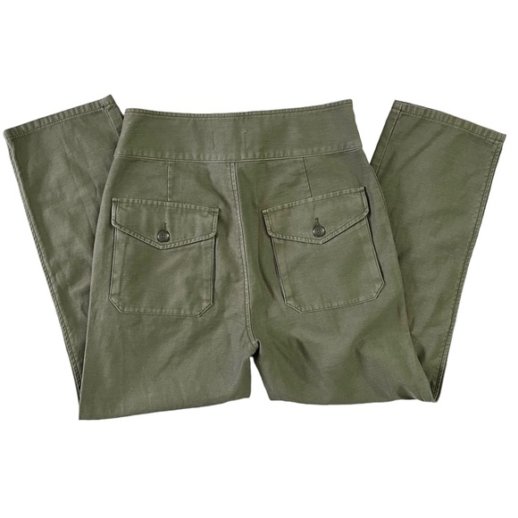FRAME Green Utility Service High Waist Cotton Cargo Trousers 27 - Picture 5 of 6